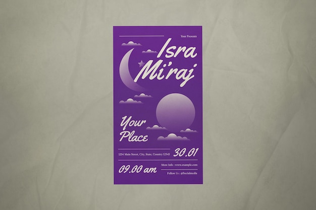 Purple Beige Utilitarian Isra Miraj Storia sui social media