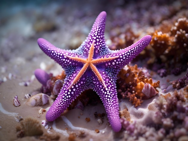 Purple Majesty ha isolato le stelle marine in tonalità sbalorditive