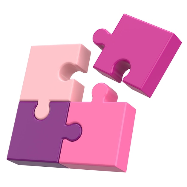 Puzzle 3D Iconica 3D Illustrazione