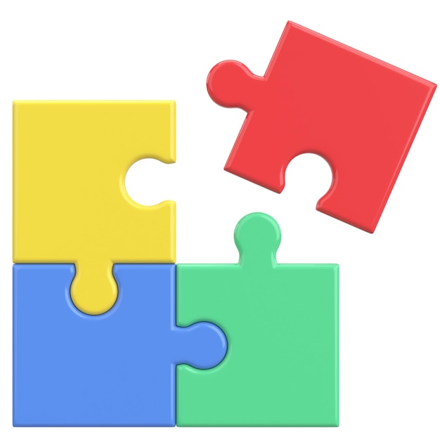 Puzzle 3D Iconica 3D Illustrazione