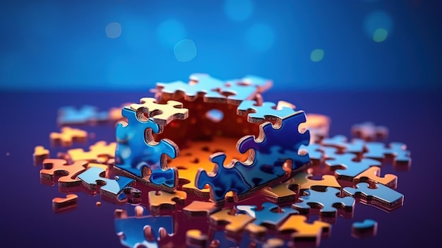 Puzzle Soluzione di successo della strategia aziendale