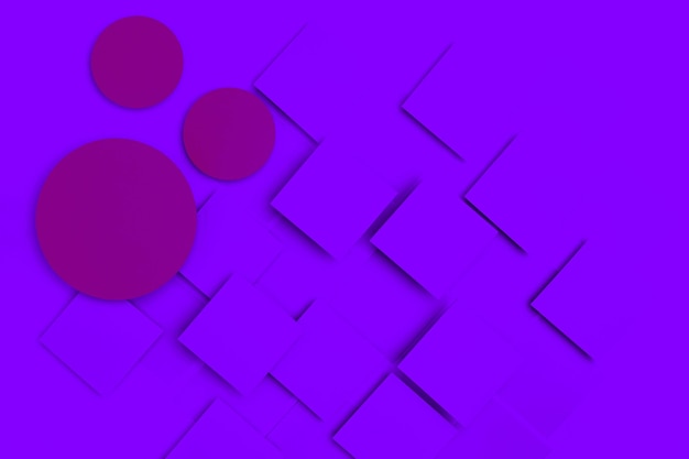 Quadrati astratti 3d con il disegno del fondo dei cerchi