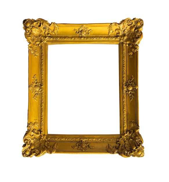Quadro d'oro vintage decorato in stile barocco design in legno forma rettangolare classica per l'esposizione