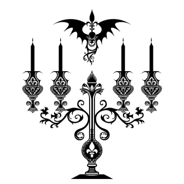 Quadro di candelabro di ferro arte CNC con modello Fleur De Lis e Gargo CNC Die Cut Outline Tattoo