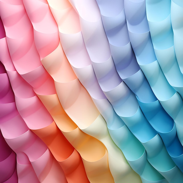Quadro di sfondo arcobaleno silenziato con versioni pastello di Rainbow Col Post Social Art Photo Design
