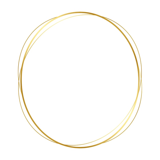 Quadro dorato ovale png forma geometrica sfondo trasparente