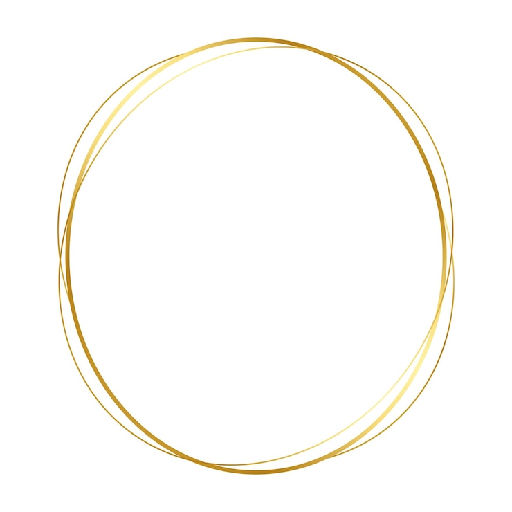 Foto quadro dorato ovale png forma geometrica sfondo trasparente