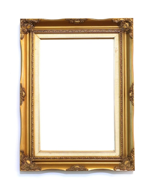 Quadro fotografico classico vuoto su sfondo bianco
