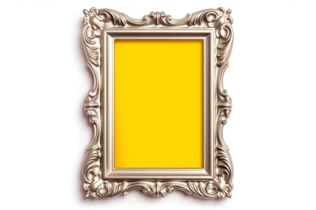 Quadro giallo argento isolato