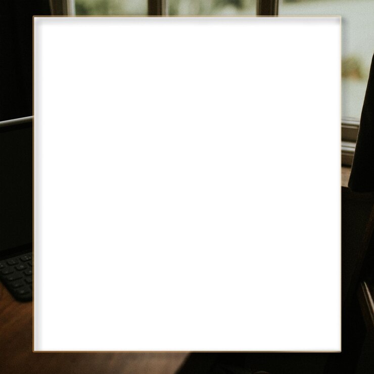 Foto quadro in bianco png sullo sfondo di una cabina di campagna