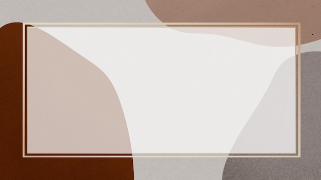 Quadro marrone dorato png su modello retro astratto