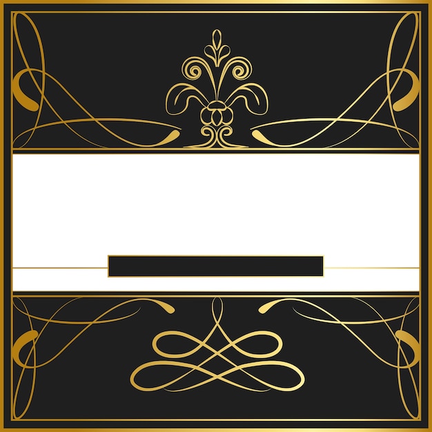 Quadro png d'oro di lusso sfondo trasparente