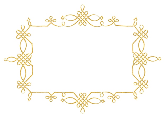 Quadro vittoriano in filigrana dorata png