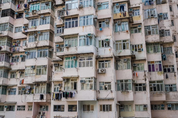 Quarry Bay, Hong Kong 19 marzo 2019: Vecchio edificio residenziale