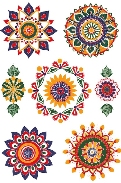 Quattro disegni colorati su bianco