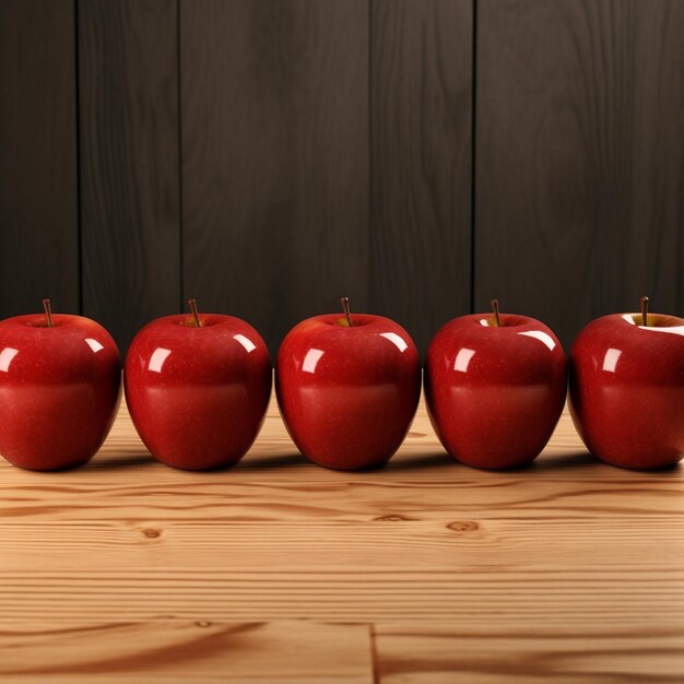 quattro mele allineate in file, una delle quali ha una croce bianca in alto.