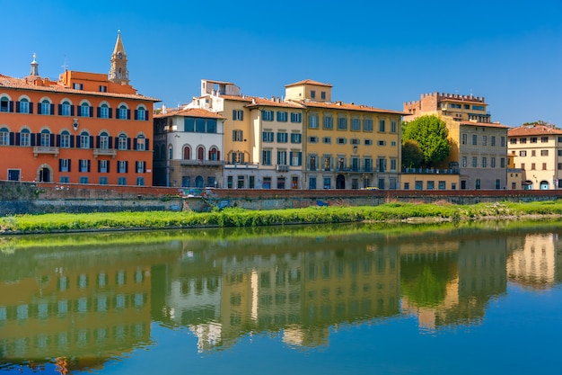 Quay del fiume Arno a Firenze, Italia