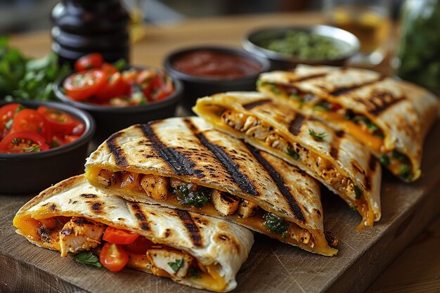 Quesadilla di pollo appena fatta