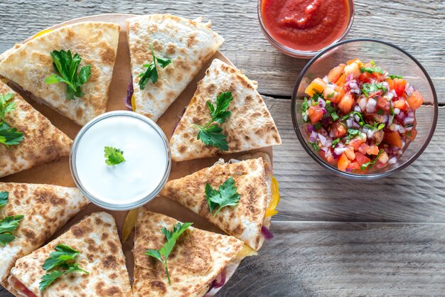 quesadillas