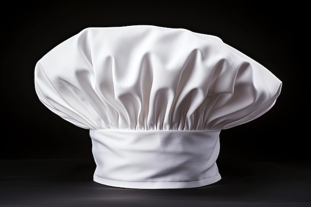 Questa è una fotografia di un cappello da cuoco isolato su uno sfondo bianco