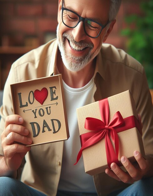 Questa illustrazione 3D è progettata per Happy Fathers day