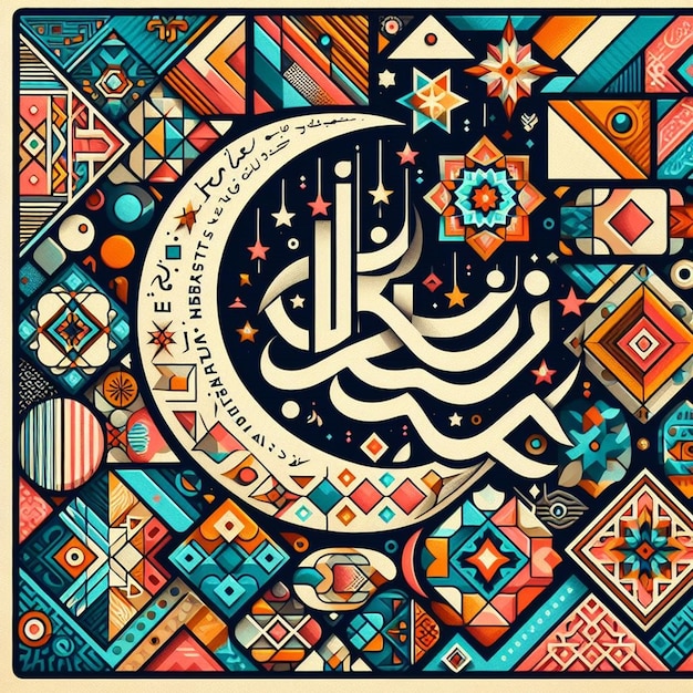 Questa illustrazione è fatta per Eid al Fitr Eid al Adha e Mahe Ramadan