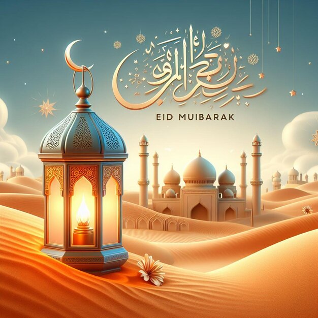 Questa illustrazione è fatta per Eid ul Fitr Eid ul Adha e Mahe Ramadan