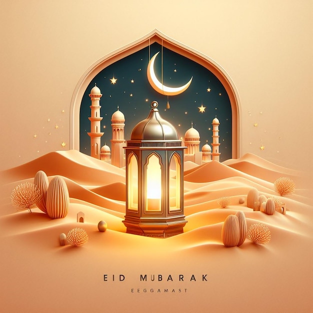 Questa illustrazione è fatta per Eid ul Fitr Eid ul Adha e Mahe Ramadan