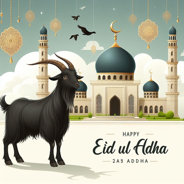 Questa immagine è creata per eventi islamici come l'Eid ul Adha