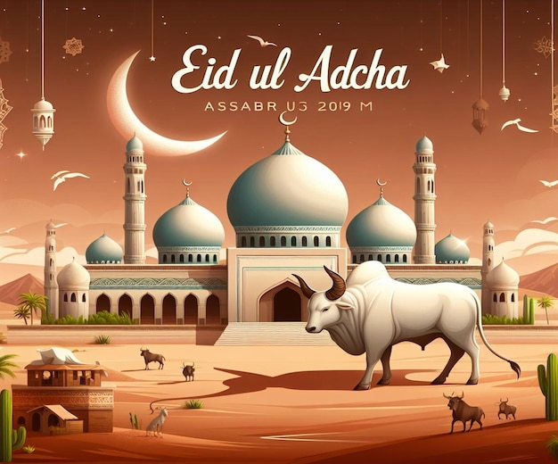 Questa immagine è creata per eventi islamici come l'Eid ul Adha