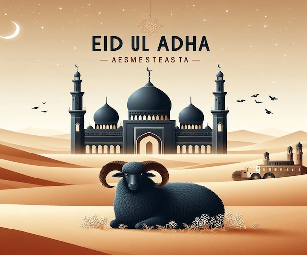 Questa immagine è creata per eventi islamici come l'Eid ul Adha