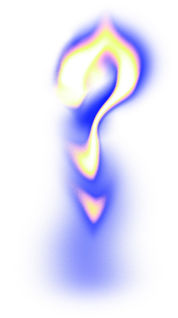 Photo question mark png fluid neon sign transparent background