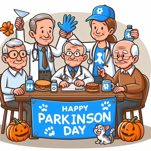 Questo bellissimo disegno e' fatto per il Giorno del Parkinson.