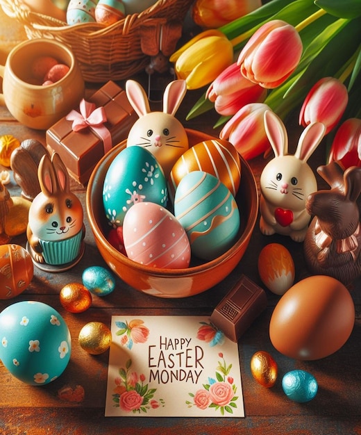 Questo disegno 3D è creato per Happy Easter Monday