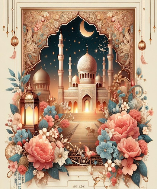 Questo disegno è fatto per eventi islamici come Eid ul Fitr e Eid ul Adha