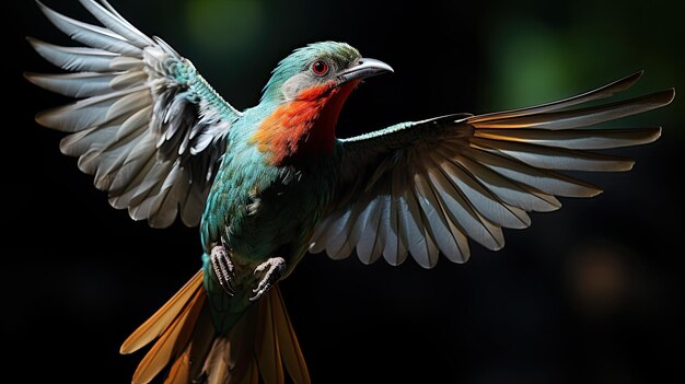 Quetzal in volo