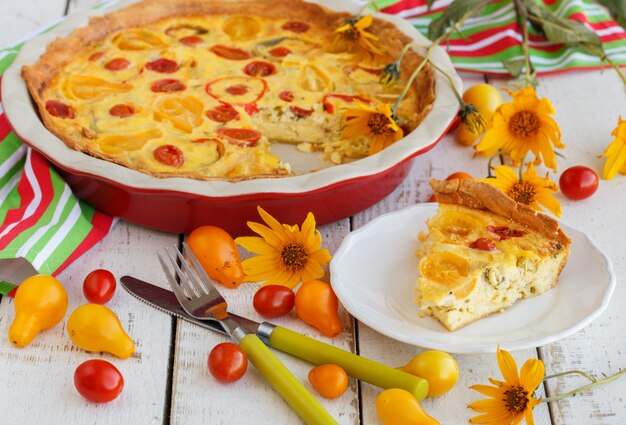 Quiche con pomodori