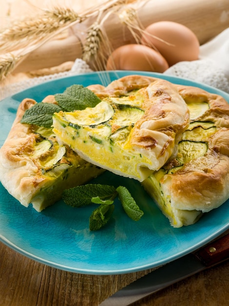 Quiche con uova e zucchine