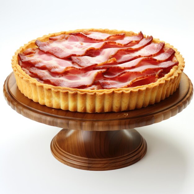 Quiche Lorraine Pasticceria salata riempita di formaggio a pancetta e uova Tart