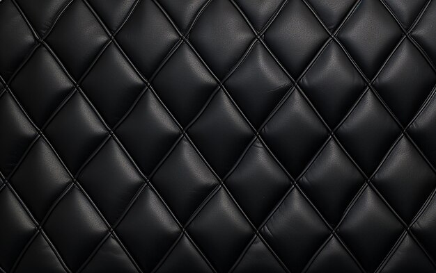 Quilted Noir Black Textured Elegance