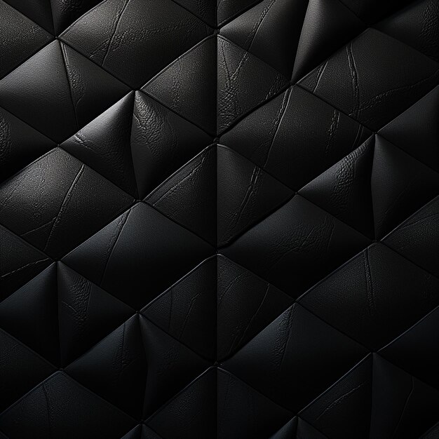 Quilted Noir Black Textured Elegance