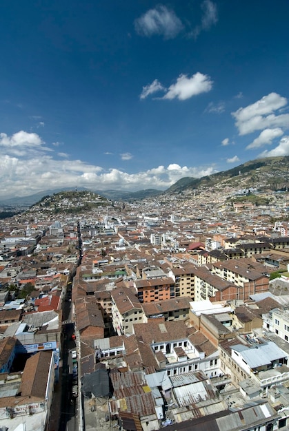 Quito Old Quarter dalla Basilica El Voto National Quito Ecuador Sud America