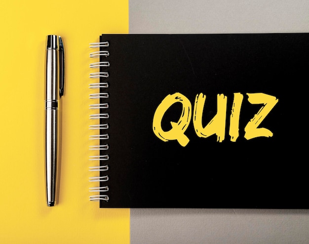 Quiz o parola quiz, iscrizione. concetto di test e istruzione