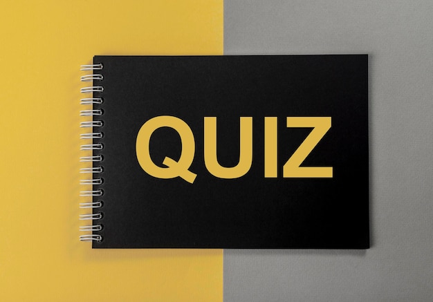 Quiz o parola quiz, iscrizione. concetto di test e istruzione