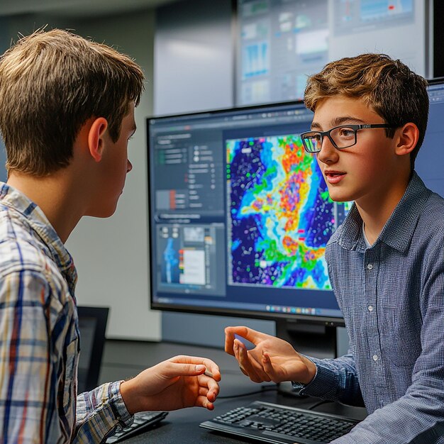 quotTeenager Demonstrating Computer Program Projectquot