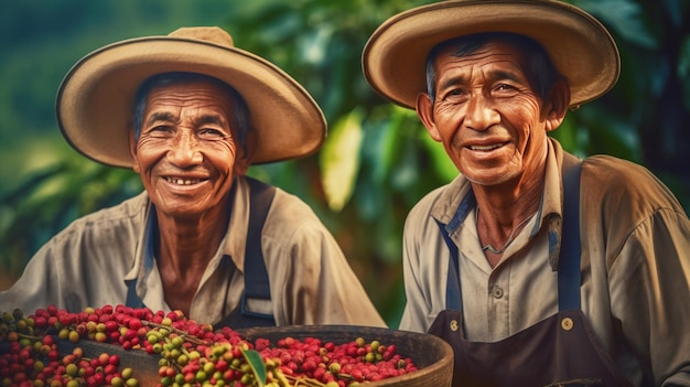 Raccoglitori di caffè maschi adulti