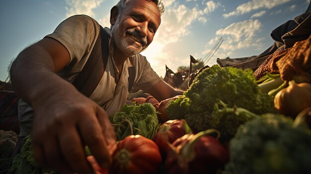 Raccolta dei sogni dai ritratti degli agricoltori indiani del Bangladesh dell'Asia meridionale