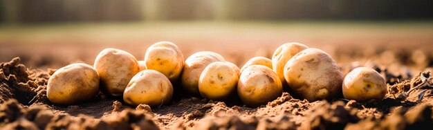 Raccolta delle patate in giardino IA generativa