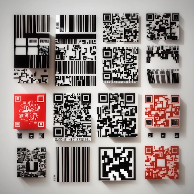 Raccolta di codici a barre e codici QR