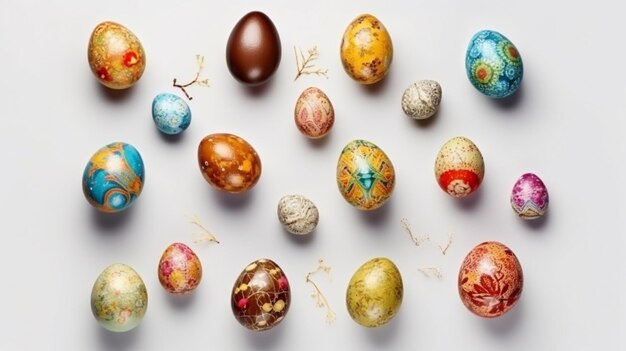 Raccolta di foto perfette colorate uova di pasqua fatte a mano